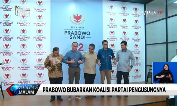 Prabowo Bubarkan Koalisi Indonesia Adil Makmur dan BPN Prabowo-Sandi