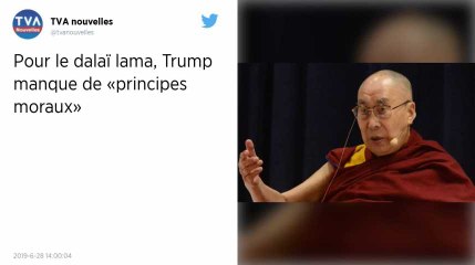 Donald Trump « manque de principes moraux », estime le dalai lama