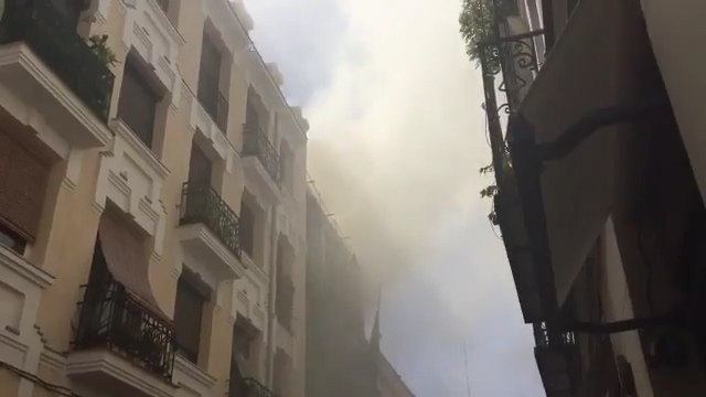 Extinguido el incendio de un edificio de Lavapiés