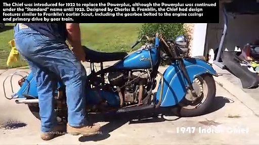 Crazy Cold Start BIG MOTORCYCLE Indian Chief Engines and Sound
