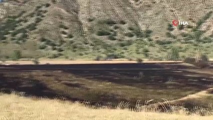 Bir kıvılcım 500 dönümlük tarım arazisini kül etti