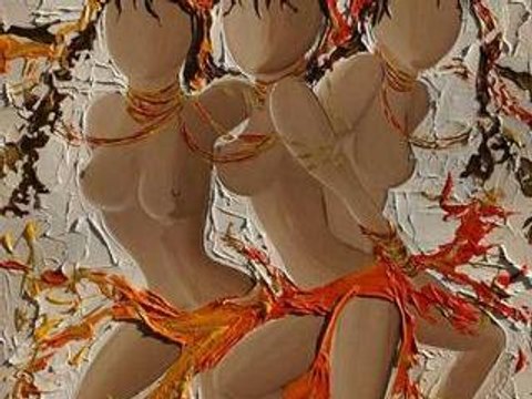 Le spectacle orange réf: 1877 Adaoust Toile cotée