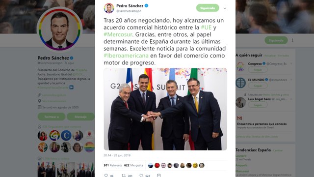 Dirigentes tildan de histórico el acuerdo UE-MERCOSUR