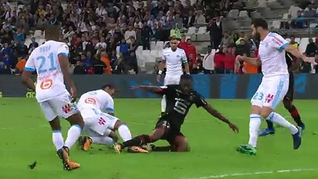 10/09/17 : OM-SRFC : penalty manqué Mubele (90'+2)