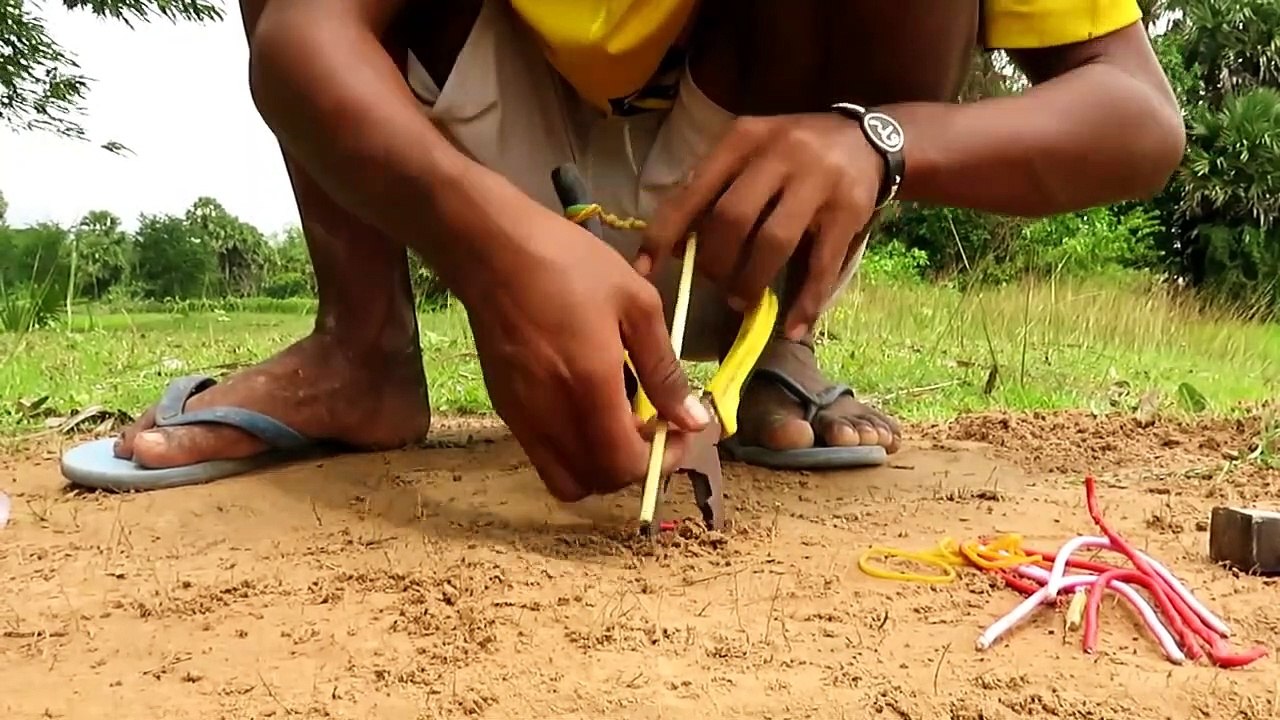 La Technologie Primitive: Simple BRICOLAGE Oiseau Piège de Faire de Pinces Que le Travail à 100% Par Smart Boy