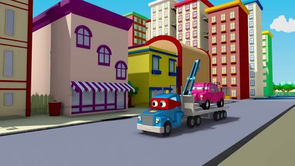 Carl the Super Truck with Tom the Tow Truck and Pickup Truck in Car City | Trucks cartoon for kids