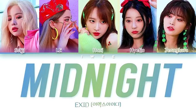 EXID (이엑스아이디) - Midnight (나의밤) (Han-Rom-Eng) Color Coded Lyrics-한국어 가사