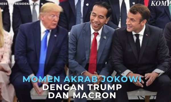 Momen Akrab Jokowi dengan Donald Trump dan Emannuel Macron di KTT G20