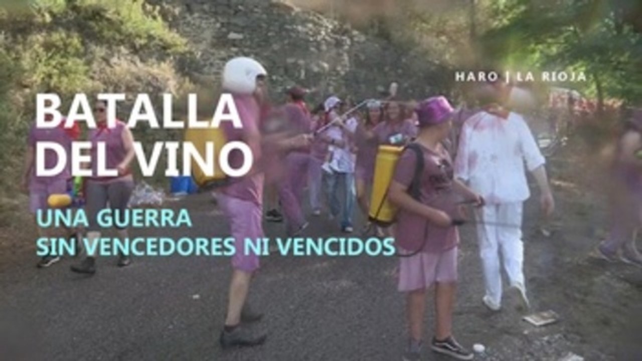Batalla campal con 70 mil litros de vino en Haro