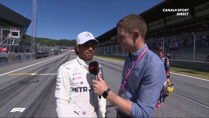La réaction de Lewis Hamilton après les qualifications