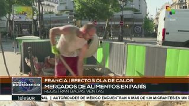 Efectos de ola de calor: mercados de París registran bajas ventas