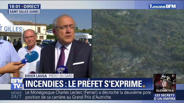 Incendies dans le Gard: les feux sont sous contrôle mais on est passé tout près d'une véritable catastrophe , selon le préfet