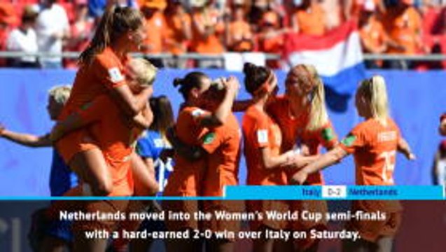 FOOTBALL: FIFA Women's World Cup: Fast Match Report - Italy 0-2 Netherlands