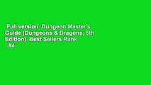 Full version  Dungeon Master's Guide (Dungeons & Dragons, 5th Edition)  Best Sellers Rank : #4