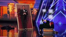 Dangerous! Simon Cowell Joins Nick  Lindsays Knife Throwing Act! - Americas Got Talent 2019