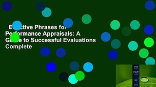 Effective Phrases for Performance Appraisals: A Guide to Successful Evaluations Complete