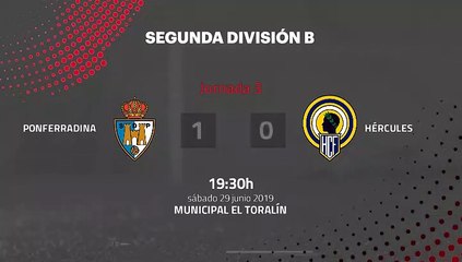 Resumen partido entre Ponferradina y Hércules Jornada 3 Segunda B - Play Offs Ascenso