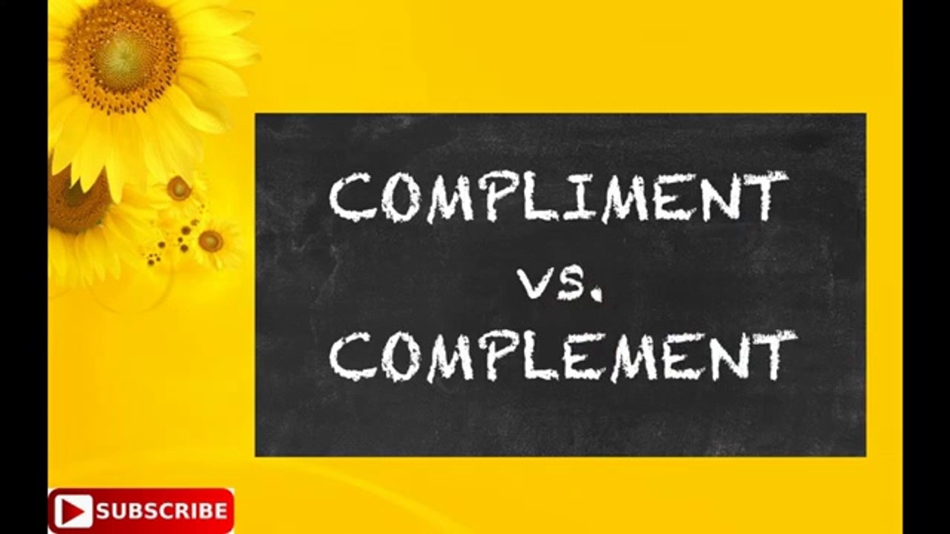 Compliment_vs_Complement in English grammar