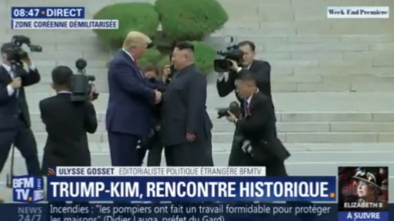 Poignée de main historique entre Trump et Kim dans la zone démilitarisée entre les deux Corées