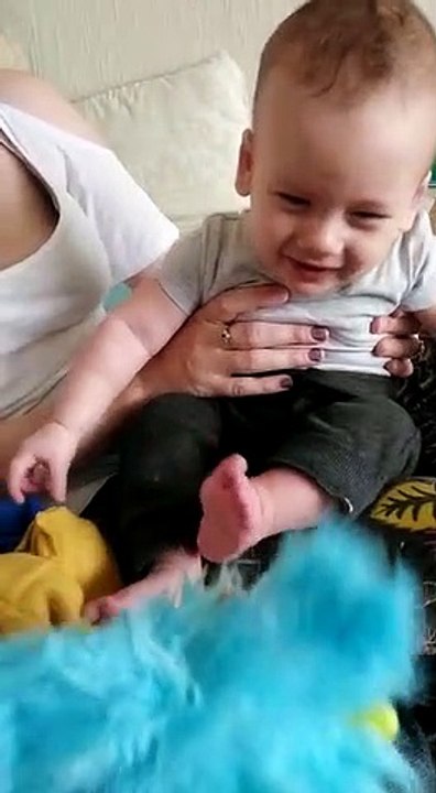 Baby laughing