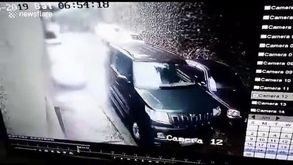 Security cam captures moment wall collapses on parked cars in Mumbai