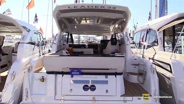 2019 Jeanneau Leader 33 Yacht - Deck and Interior Walkaround - 2018 Cannes Yachting Festival