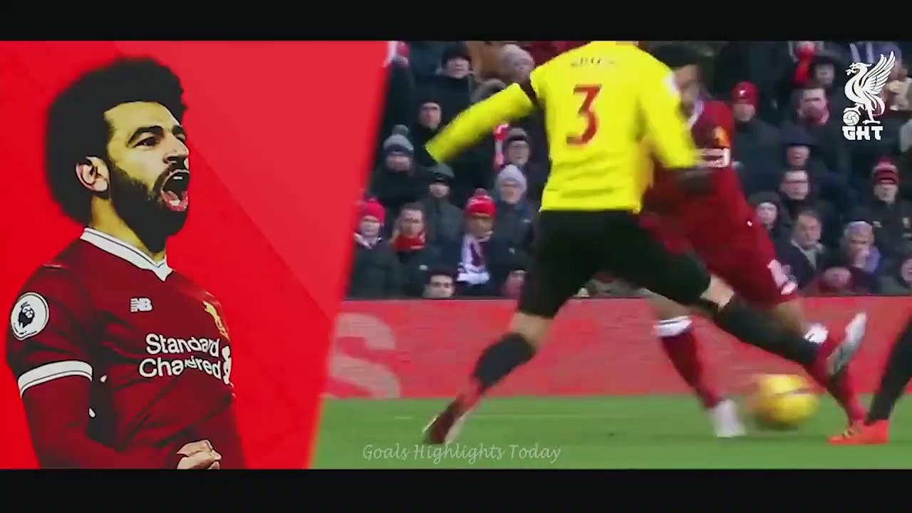 شاهد _ مهارات واهداف محمد صلاح علي اغنية انا ابن مصر 2019