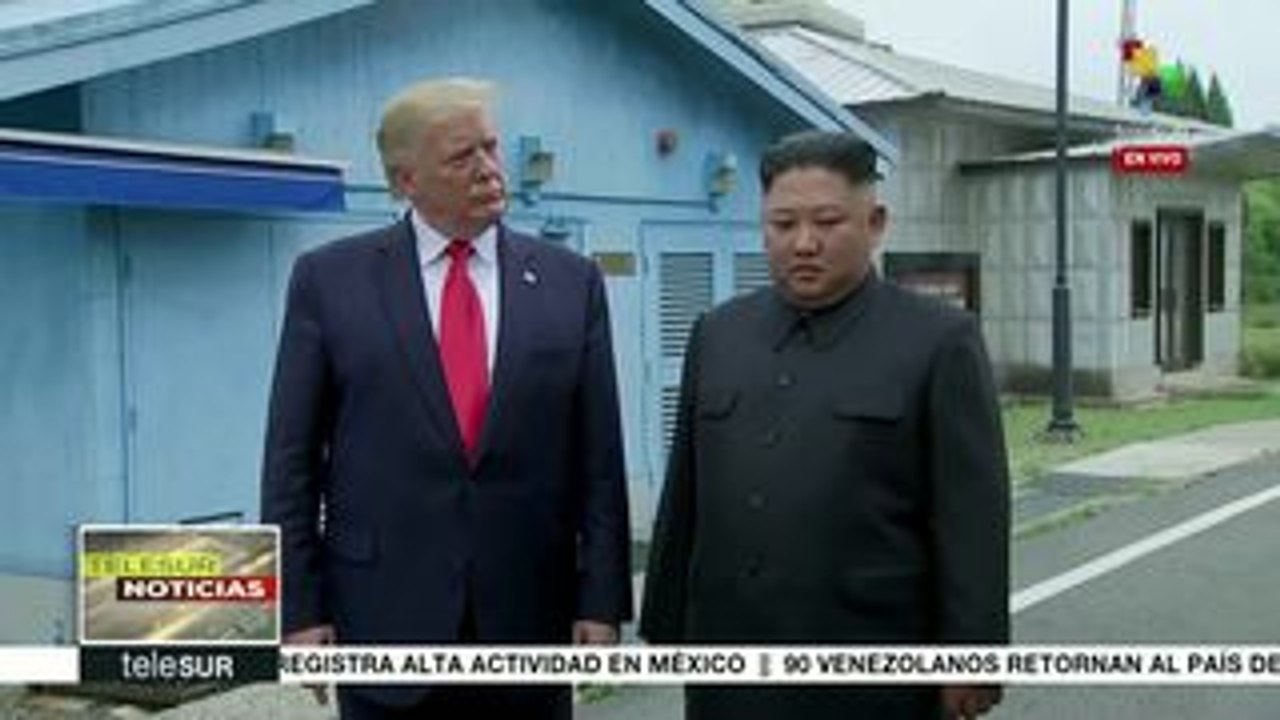 Trump se reúne con Kim Jong-un en la frontera entre las dos Coreas