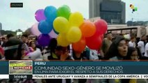 Perú: comunidad sexodiversa exige el respeto a sus derechos