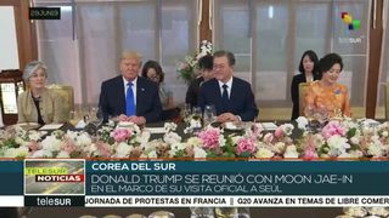 Donald Trump y Moon Jae-In se reunieron en Corea del Sur