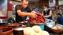 Taiwanese Street Food - EEL NOODLES & COFFIN BREAD Seafood Tainan Taiwan