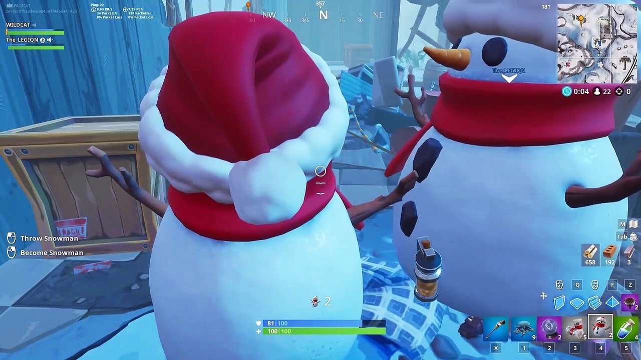 WINNING ONLY USING SNOWMEN in Fortnite Battle Royale! (Fortnite Funny Challenge w LEGIQN Part 1)