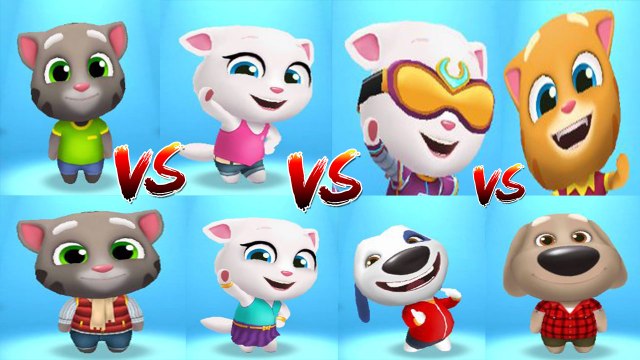 Cyber Angela vs Frosty Tom vs Neon Angela vs Talking Tom vs Talking Ben vs Talking Ginger vs Talking Hank