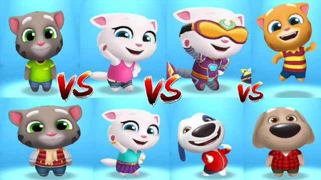 Talking Ginger vs Neon Angela vs Cyber Angela vs Frosty Tom vs Talking Tom vs Talking Ben vs Talking Hank