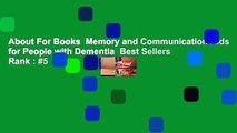 About For Books  Memory and Communication Aids for People with Dementia  Best Sellers Rank : #5