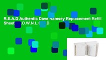 R.E.A.D Authentic Dave Ramsey Replacement Refill Sheets D.O.W.N.L.O.A.D
