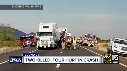 Two killed, four hurt in crash on I-10