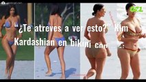 “¿Te atreves a ver esto?” Kim Kardashian en bikini con y sin Photoshop