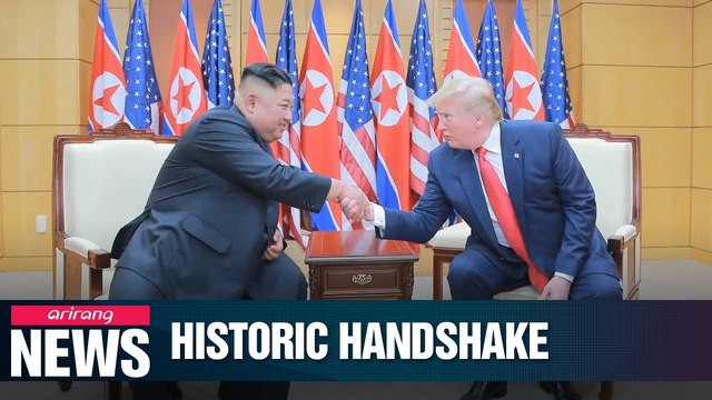 N. Korean media calls Kim-Trump handshake historic meeting and breakthrough in denuclearization efforts