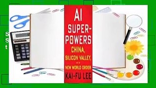 [NEW RELEASES]  AI Superpowers: China, Silicon Valley, and the New World Order