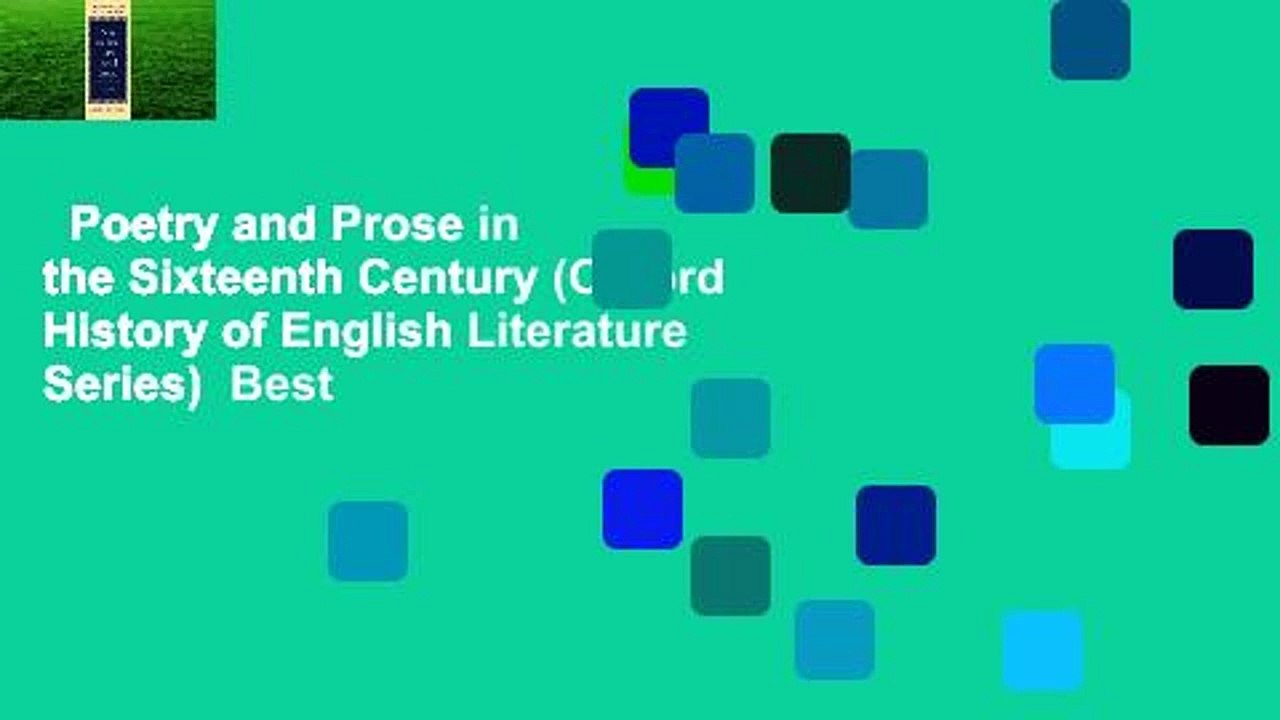 Poetry and Prose in the Sixteenth Century (Oxford History of English Literature Series)  Best