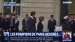 Florence Parly et Christophe Castaner viennent d'arriver à la Caserne Champerret où les pompiers de Paris vont être décorés