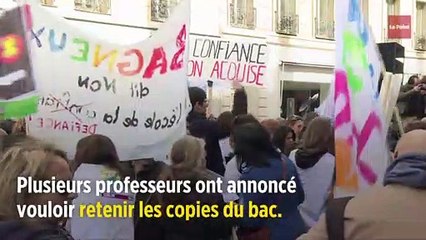 Des enseignants menacent de retenir copies et notes du bac