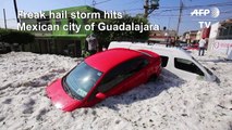 Freak hail storm strikes Mexican city of Guadalajara