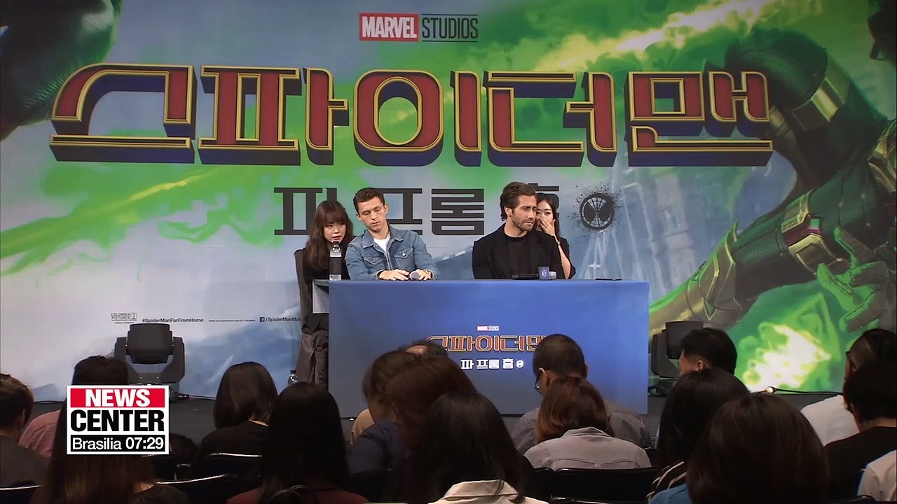 Actors Tom Holland and Jake Gyllenhaal visit S. Korea for 'Spider-Man: Far from Home' premiere