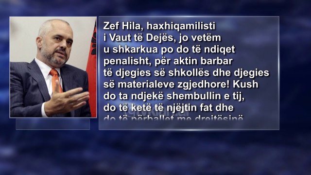 Rama shkarkon Kryebashkiakun e Vaut te Dejes