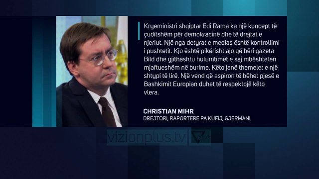 Reporterët pa kufij kundër Ramës për padinë ndaj gazetarit të BILD - Lajme - Vizion Plus