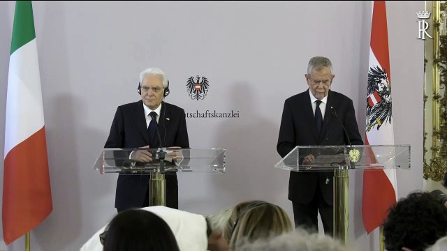 Vienna - Dichiarazioni alla stampa dei Presidenti Mattarella e Van der Bellen (01.07.19)
