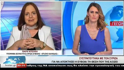 Η υποψήφια βουλευτής ΣΥΡΙΖΑ ΕΥΒΟΙΑΣ, Π. ΝΤΕΛΚΗ, στο STAR Κεντρικής Ελλάδας