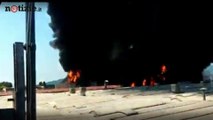 Vicentino, incendio devasta l'industria di vernici | Notizie.it